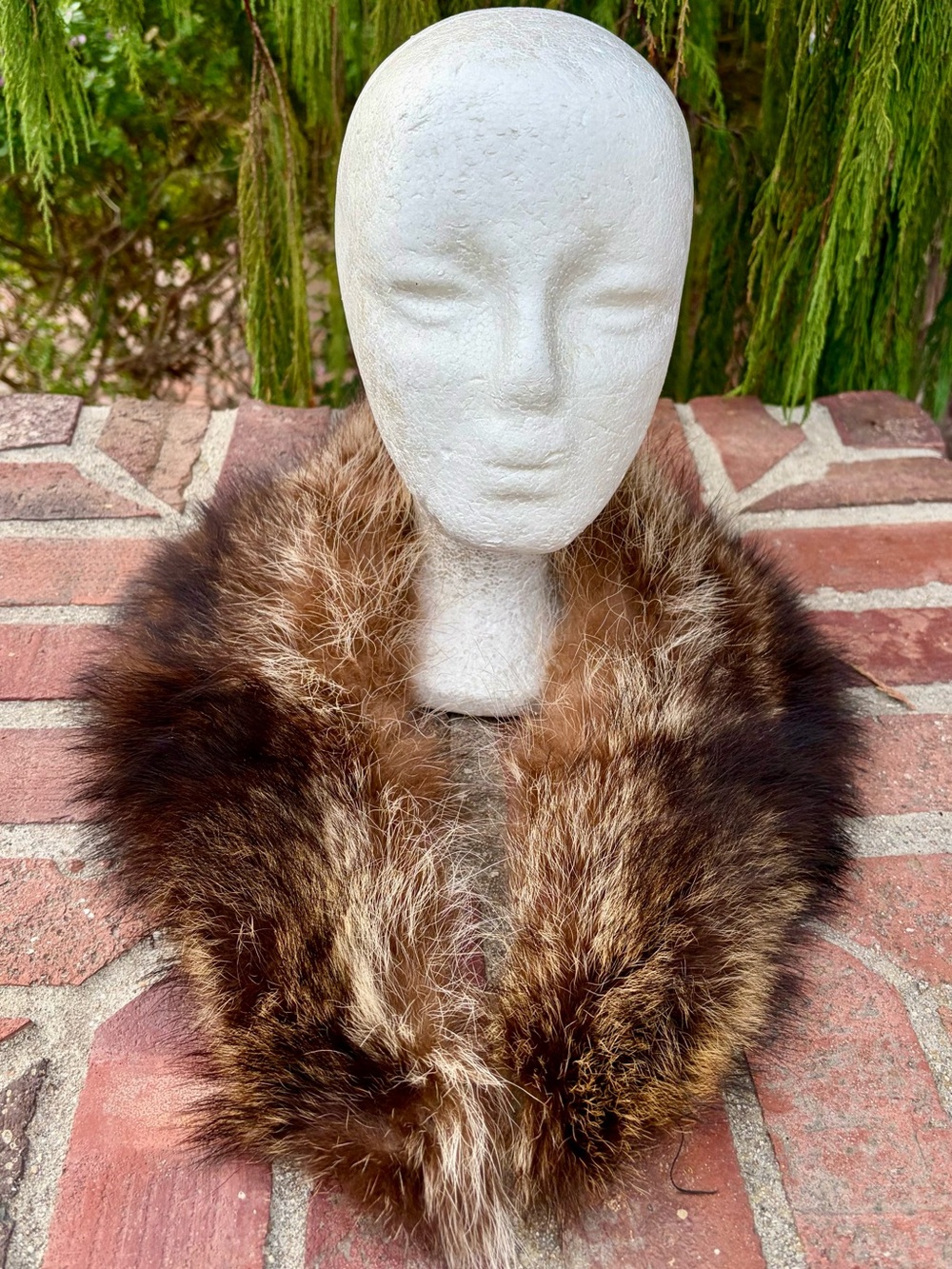 Fluffy Raccoon Fur Collar For A Coat Western Boho Unisex